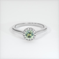 0.63 Ct. Sapphire Ring, 18K White Gold 1