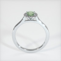 0.63 Ct. Yellowish Green Sapphire Ring, 18K White Gold 3