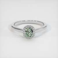 0.73 Ct. Sapphire Ring, 18K White Gold 1