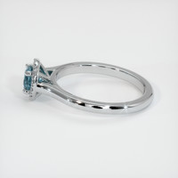 0.61 Ct. Sapphire Ring, 18K White Gold 4