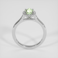 1.57 Ct. Yellowish Green Sapphire Ring, 18K White Gold 3