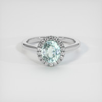 1.79 Ct. Sapphire Ring, 18K White Gold 1