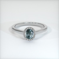1.12 Ct. Sapphire Ring, 18K White Gold 1