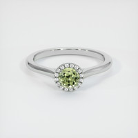0.59 Ct. Sapphire Ring, 18K White Gold 1