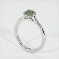 0.59 Ct. Sapphire Ring, 18K White Gold 2