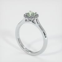 0.63 Ct. Sapphire Ring, 18K White Gold 2