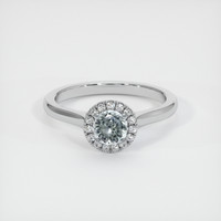 0.66 Ct. Sapphire Ring, 18K White Gold 1