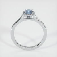 0.60 Ct. Greyish Blue Sapphire Ring, 18K White Gold 3