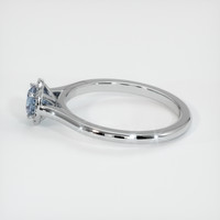 0.60 Ct. Greyish Blue Sapphire Ring, 18K White Gold 4