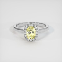 1.28 Ct. Sapphire Ring, 18K White Gold 1