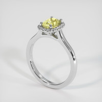 1.28 Ct. Sapphire Ring, 18K White Gold 2