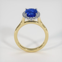 3.10 Ct. Blue Sapphire Ring, 14K White & Yellow 3
