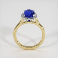 3.00 Ct. Blue Sapphire Ring, 14K White & Yellow 3