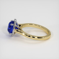 3.00 Ct. Blue Sapphire Ring, 14K White & Yellow 4