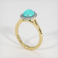 1.24 Ct. Gemstone Ring, 14K White & Yellow 2