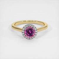 0.88 Ct. Gemstone Ring, 14K White & Yellow 1