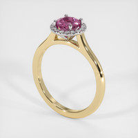 0.88 Ct. Gemstone Ring, 14K White & Yellow 2