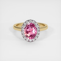 2.41 Ct. Pink Sapphire Ring, 14K White & Yellow 1
