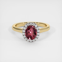 1.19 Ct. Pink Sapphire Ring, 14K White & Yellow 1