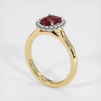 1.19 Ct. Pink Sapphire Ring, 14K White & Yellow 2