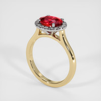 1.75 Ct. Ruby Ring, 14K White & Yellow 2