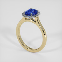 1.30 Ct. Blue Sapphire Ring, 14K White & Yellow 2