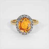 2.90 Ct. Sapphire Ring, 14K White & Yellow 1