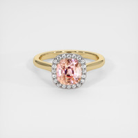 2.33 Ct. Padparadscha Sapphire Ring, 14K White & Yellow 1