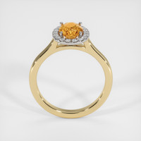 1.09 Ct. Orangish Brown Sapphire Ring, 14K White & Yellow 3