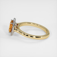 1.09 Ct. Orangish Brown Sapphire Ring, 14K White & Yellow 4