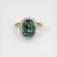 6.04 Ct. Sapphire Ring, 14K White & Yellow 1
