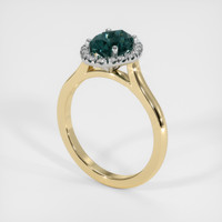 2.15 Ct. Sapphire Ring, 14K White & Yellow 2