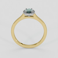 0.59 Ct. Bluish Green Sapphire Ring, 14K White & Yellow 3
