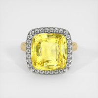 9.13 Ct. Sapphire Ring, 14K White & Yellow 1