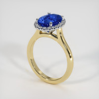 3.10 Ct. Sapphire Ring, 18K White & Yellow 2