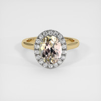 2.18 Ct. Gemstone Ring, 18K White & Yellow 1