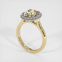 2.18 Ct. Gemstone Ring, 18K White & Yellow 2