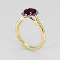1.50 Ct. Ruby Ring, 18K White & Yellow 2