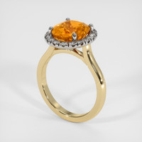 2.90 Ct. Sapphire Ring, 18K White & Yellow 2