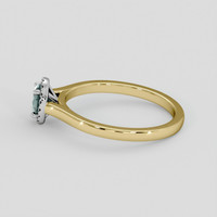 0.59 Ct. Bluish Green Sapphire Ring, 18K White & Yellow 4