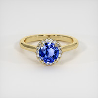 1.13 Ct. Blue Sapphire Ring, 10K Yellow Gold 1
