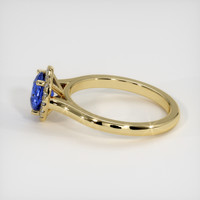 1.13 Ct. Blue Sapphire Ring, 10K Yellow Gold 4