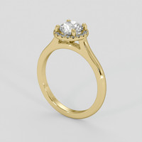 0.80 Ct. White Zircon Ring, 10K Yellow Gold 2
