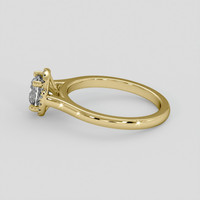 0.80 Ct. White Zircon Ring, 10K Yellow Gold 4