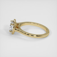 0.99 Ct. White Zircon Ring, 10K Yellow Gold 4