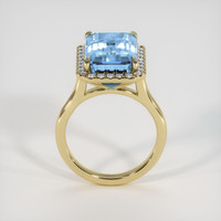 6.13 Ct. Blue Aquamarine Ring, 10K Yellow Gold 3