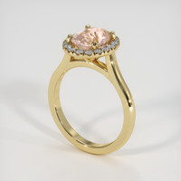 1.84 Ct. Peach Sapphire Ring, 10K Yellow Gold 2