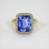 6.63 Ct. Blue Sapphire Ring, 10K Yellow Gold 1