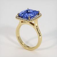 6.63 Ct. Blue Sapphire Ring, 10K Yellow Gold 2