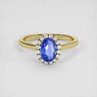 1.14 Ct. Blue Sapphire Ring, 10K Yellow Gold 1